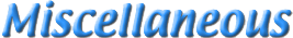 Miscellaneous